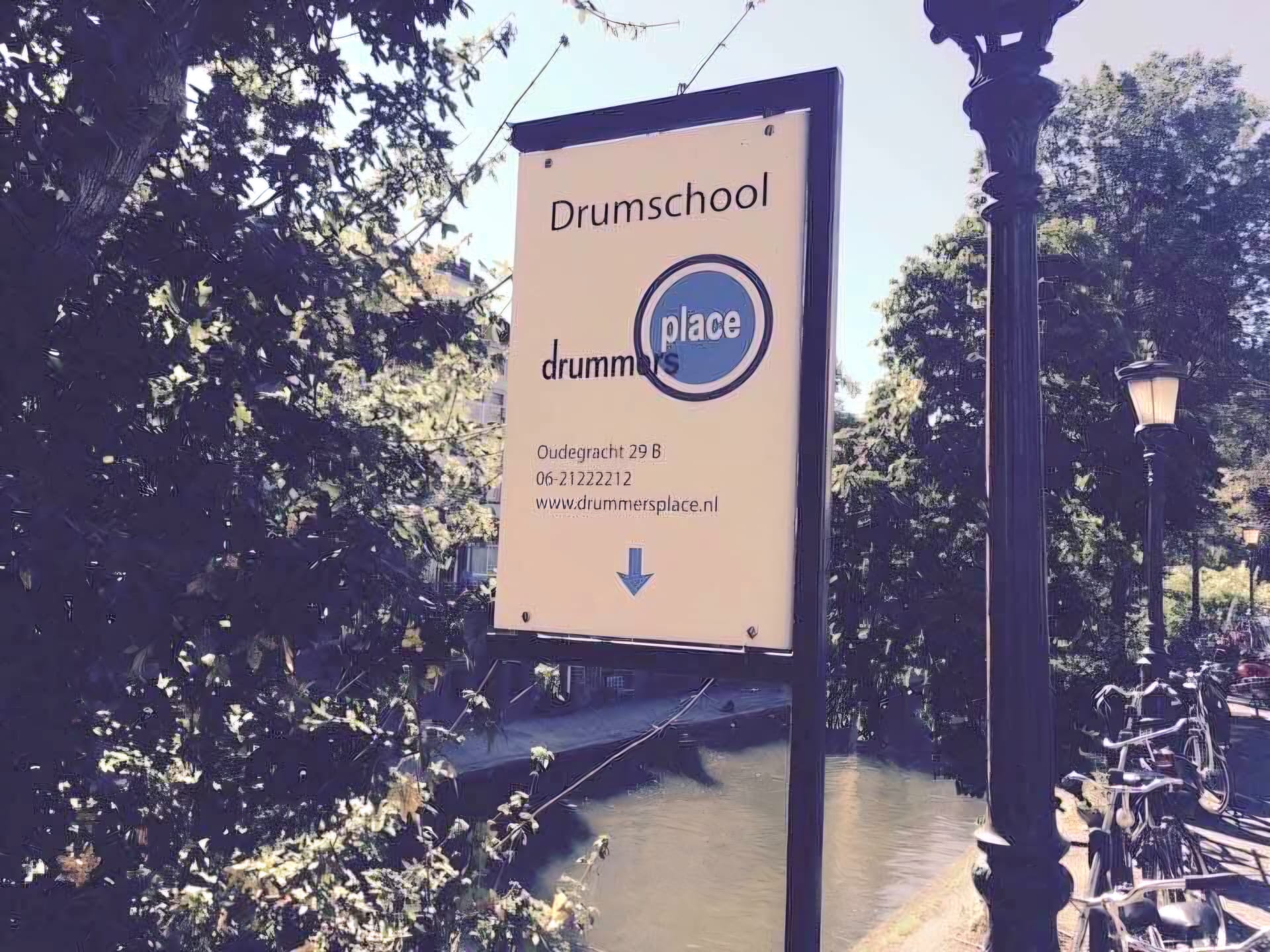 Drumschool Drummers Place locatie Oudegracht aan de Werf Oudegracht aan de Werf 29B te Utrecht